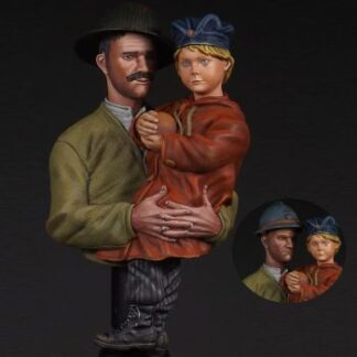 AM005 Hope - WWI Portuguese / French Soldier with child - (1:12 Bust)